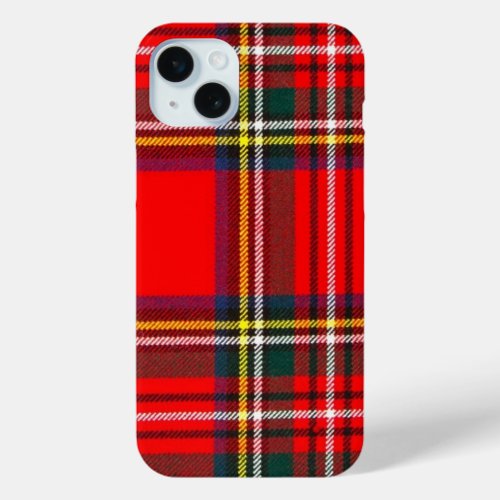 Royal Stewart Clan Tartan Plaid  iPhone 15 Plus Case