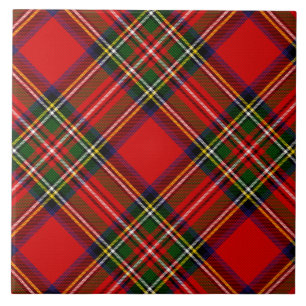 Royal Stewart Clan Tartan Plaid Ceramic Tile