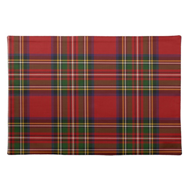 Royal Stewart Clan Tartan Plaid  Cloth Placemat (Front)