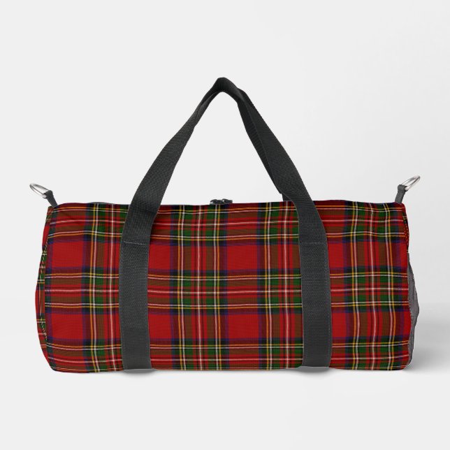 Royal Stewart Clan Tartan Plaid  Duffle Bag (Front)
