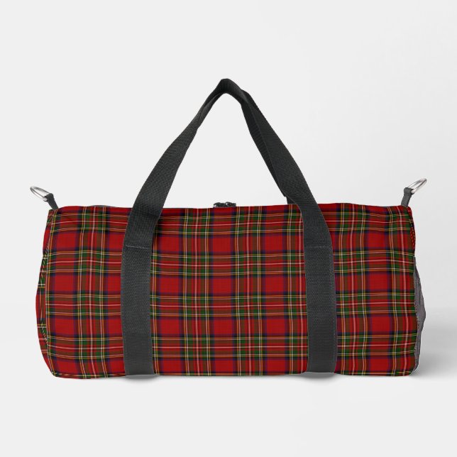 Royal Stewart Clan Tartan Plaid  Duffle Bag (Front)