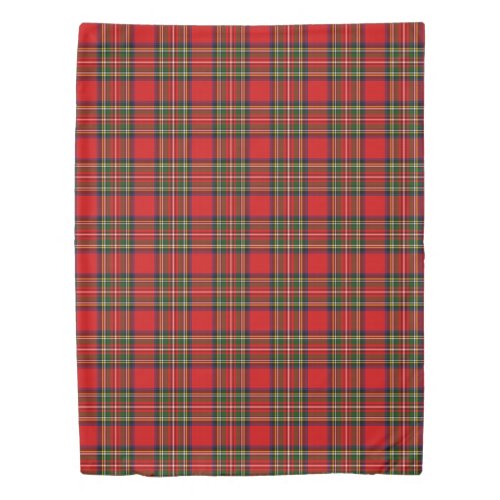 Royal Stewart Clan Tartan Plaid  Duvet Cover