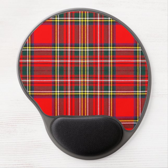 Royal Stewart Clan Tartan Plaid  Gel Mouse Pad (Front)