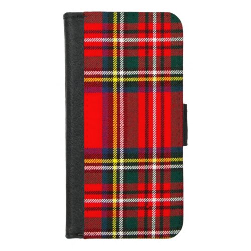 Royal Stewart Clan Tartan Plaid  iPhone 87 Wallet Case