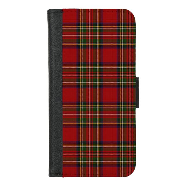 Royal Stewart Clan Tartan Plaid  iPhone Wallet Case (Front)
