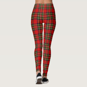 Royal Stewart Clan Tartan Plaid  Leggings