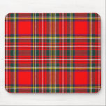 Royal Stewart Clan Tartan Plaid  Mouse Pad<br><div class="desc">The Royal Stewart tartan plaid Scottish pattern - traditional tartan with modern colors. Minimalism and vintage beauty of checkered design. The Royal Stewart tartan is the best known tartan retrospectively associated with the royal House of Stewart, and was also the personal tartan of Queen Elizabeth II. Looks cool on a...</div>