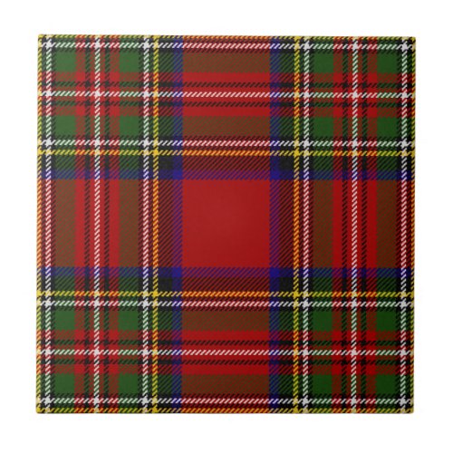 Royal Stewart Clan Tartan Plaid Pattern Ceramic Tile