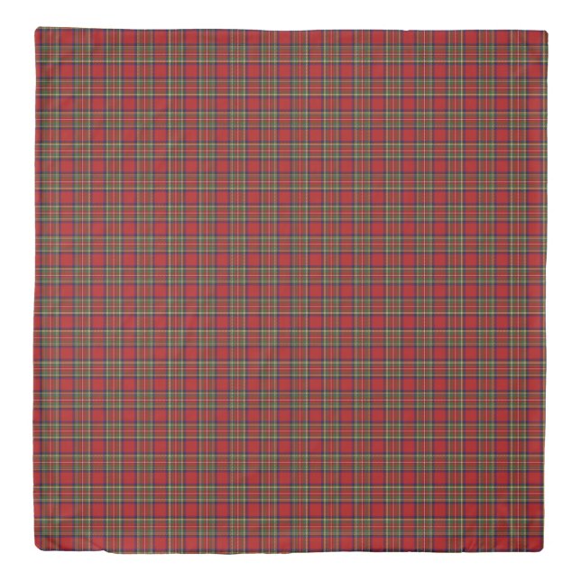 Royal Stewart Clan Tartan Plaid Pattern Duvet Cover (Front)