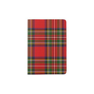 Royal Stewart Clan Tartan Plaid Pattern Passport Holder
