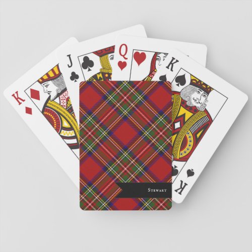 Royal Stewart Clan Tartan Plaid Pattern Poker Cards