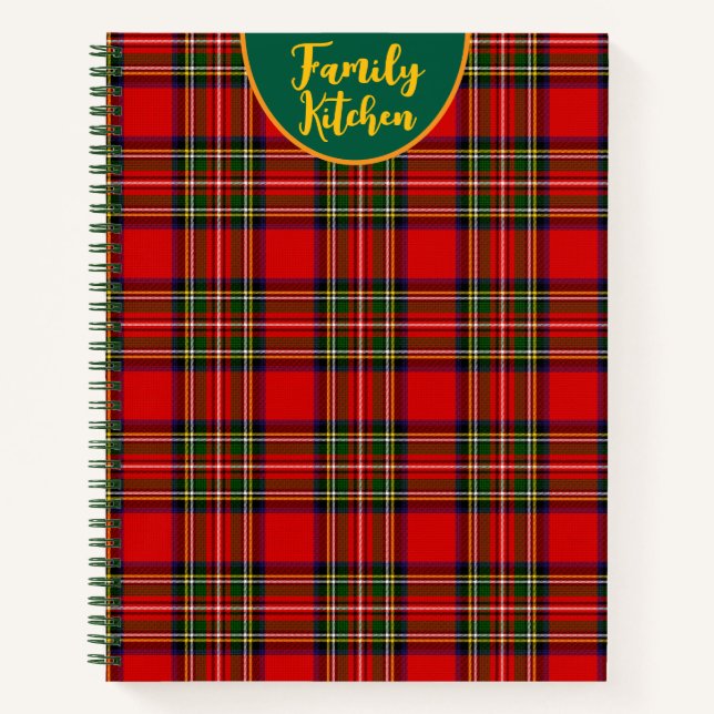 Royal Stewart Clan Tartan Plaid Personalized Notebook (Front)