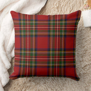 Royal Stewart Clan Tartan Plaid Throw Pillow