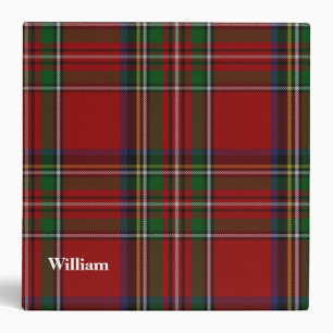 Royal Stewart Custom Tartan Plaid Binder