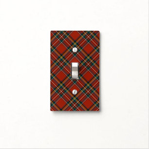Royal Stewart Family Red, Blue, and Green Tartan Light Switch Cover