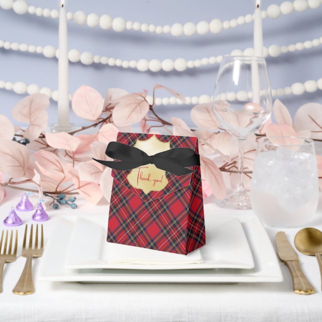 Royal Stewart Original Scottish Tartan Favor Box (Wedding)