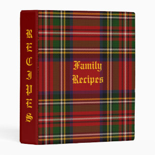 Royal Stewart Personalized Recipe Mini Binder