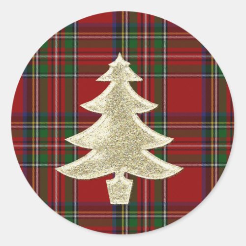 Royal Stewart Plaid Christmas Envelope Seal