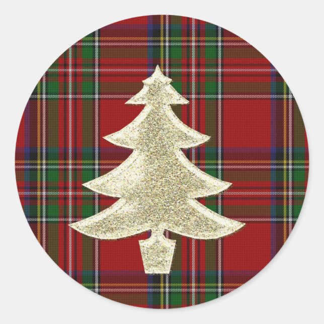 Royal Stewart Plaid Christmas Envelope Seal (Front)
