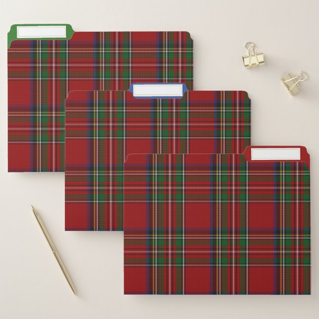 Royal Stewart Plaid File Folder Set (Set)