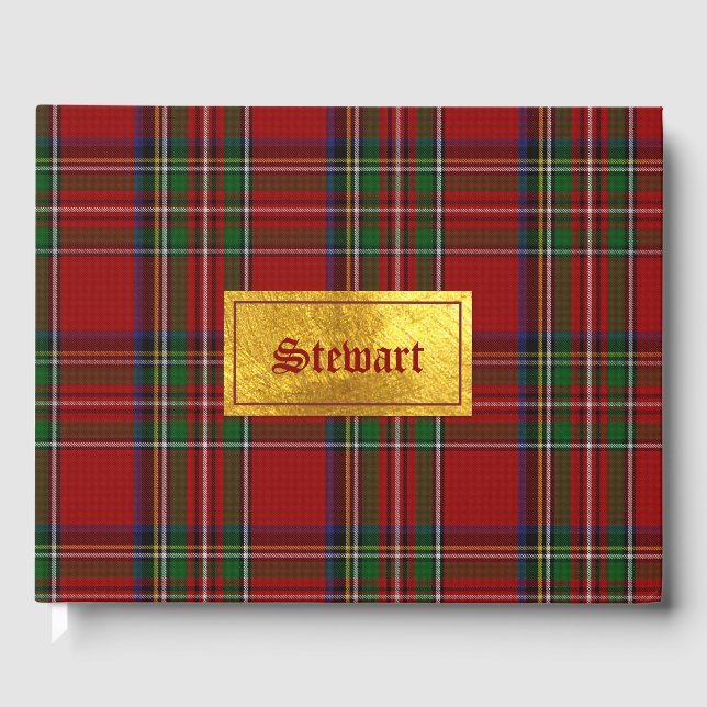 Royal Stewart Plaid Guest Book (Front)