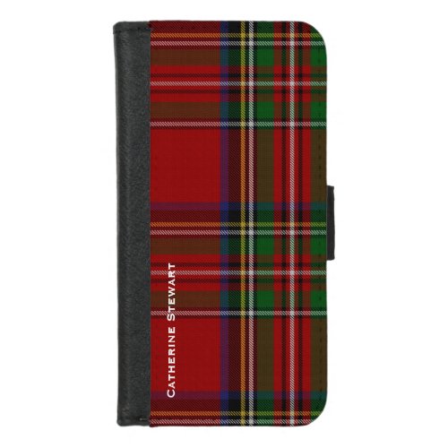 Royal Stewart Plaid iPhone 87 Wallet Case