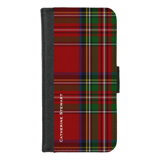 Royal Stewart Plaid iPhone Wallet Case (Front)