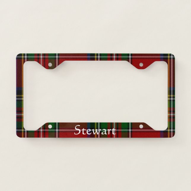 Royal Stewart Plaid License Plate Frame (Front)