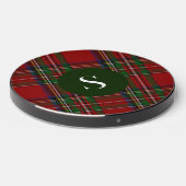Royal Stewart Plaid Monogrammed Wireless Charger (Front 2)