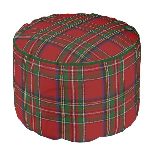 Royal Stewart Plaid Pouf Seat