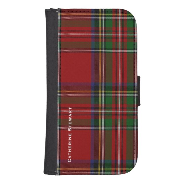 Royal Stewart Plaid Samsung Galaxy S4 Wallet (Front)