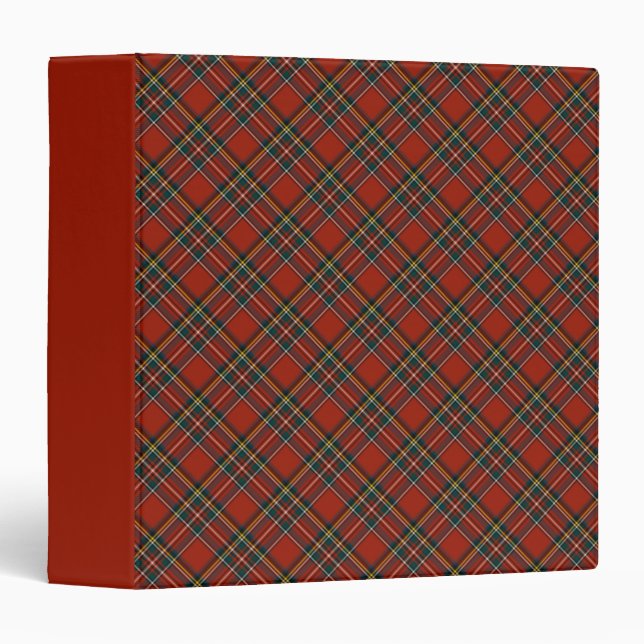 Royal Stewart Red and Blue Scottish Clan Tartan Binder (Front/Spine)