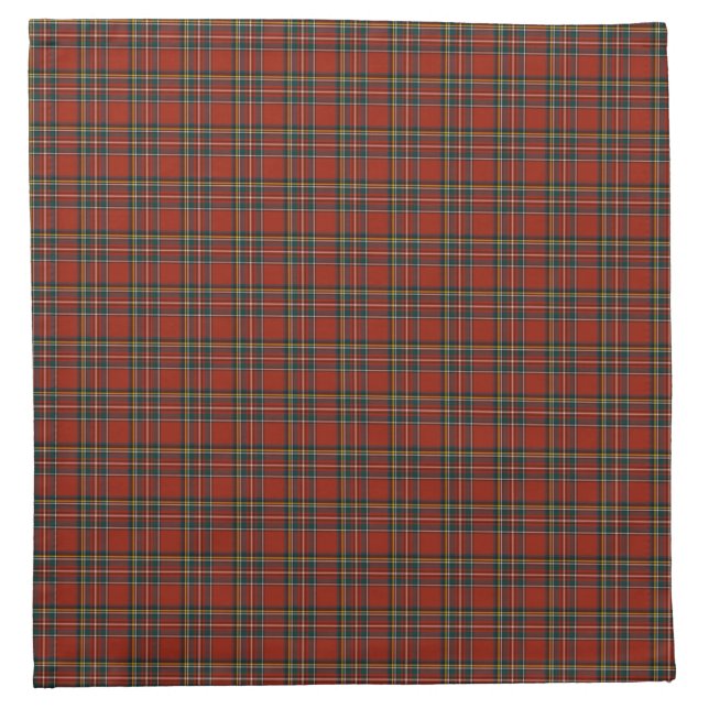 Royal Stewart Red and Blue Scottish Clan Tartan Napkin (Front)