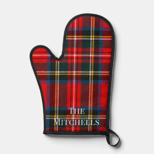 Royal Stewart Red Plaid PERSONALIZE Oven Mitt