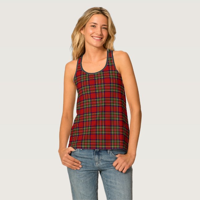 Royal Stewart Scottish Clan Tartan Tank Top (Front Full)