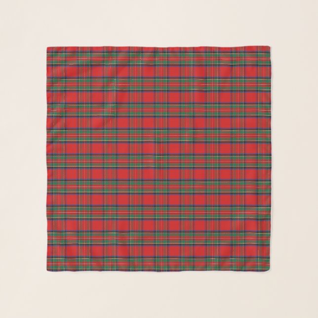 Royal Stewart Scottish Plaid Red Tartan Christmas Scarf (Front)