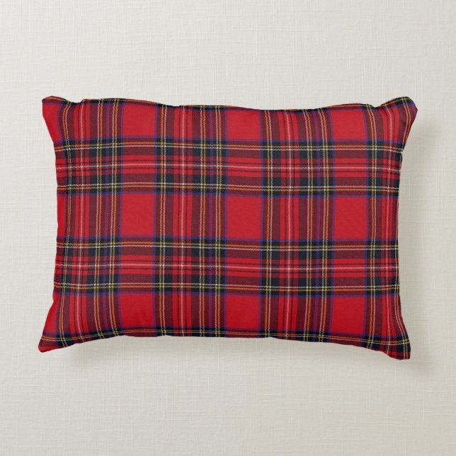 Royal Stewart Tartan Accent Pillow (Back)