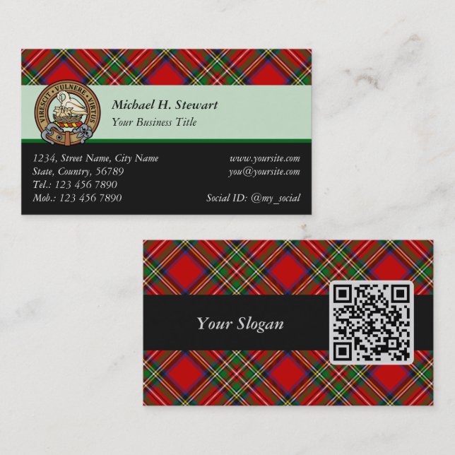 Royal Stewart Tartan Business Card (Front/Back)