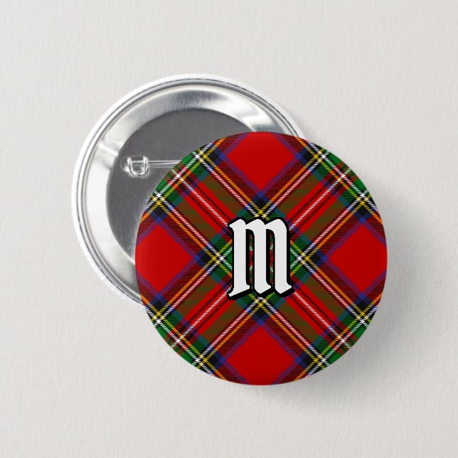 Royal Stewart Tartan Button (Front & Back)