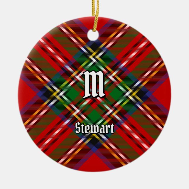 Royal Stewart Tartan Ceramic Ornament (Front)