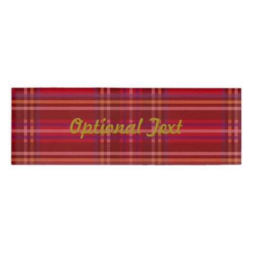 Royal Stewart Tartan Christmas Pattern Name Tag