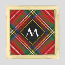 Royal Stewart Tartan Gold Finish Lapel Pin