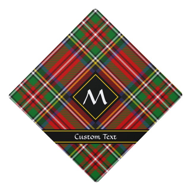 Royal Stewart Tartan Graduation Cap Topper (Front)