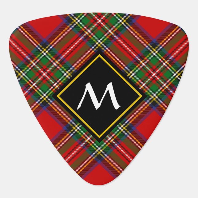Royal Stewart Tartan Guitar Pick (Front)