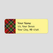 Royal Stewart Tartan Label