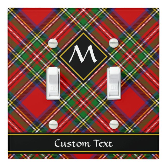 Royal Stewart Tartan Light Switch Cover (In Situ)