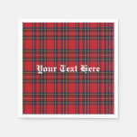 Royal Stewart Tartan Monogram Paper Napkins