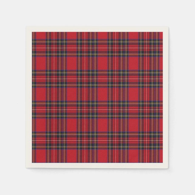 Royal Stewart Tartan Paper Napkins (Front)