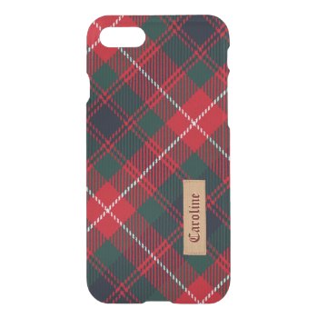 Royal Stewart Tartan Pattern - Girly Red Custom Iphone Se/8/7 Case by CityHunter at Zazzle