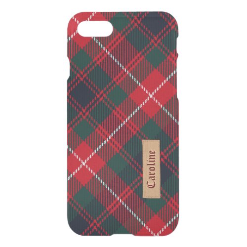 Royal Stewart Tartan Pattern _ Girly Red Custom iPhone SE87 Case